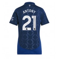 Camiseta Manchester United Antony #21 Visitante Equipación para mujer 2024-25 manga corta